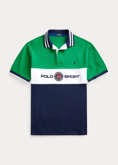 Camisa Polo Polo Ralph Lauren Hombre Verdes Multicolor - Polo Sport Mesh - CBJVE1023